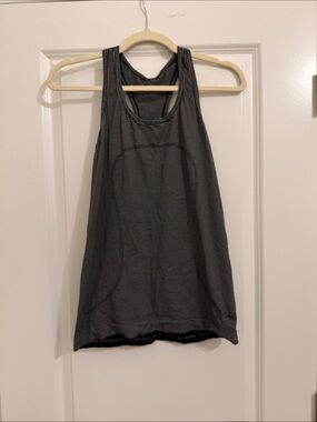 lululemon athletica Striped Racerback Tank - Black & Gray